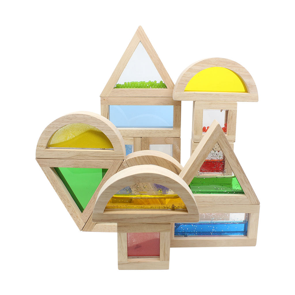 Rainbow Acrylic Sensory Blocks (16 pc)