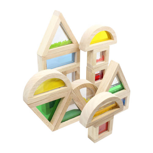 Rainbow Acrylic Sensory Blocks (16 pc)