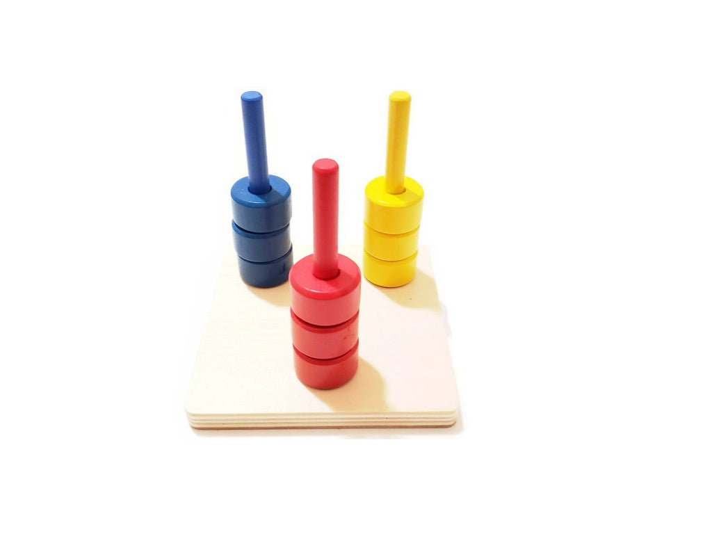 Primary Coloured Discs and Dowels