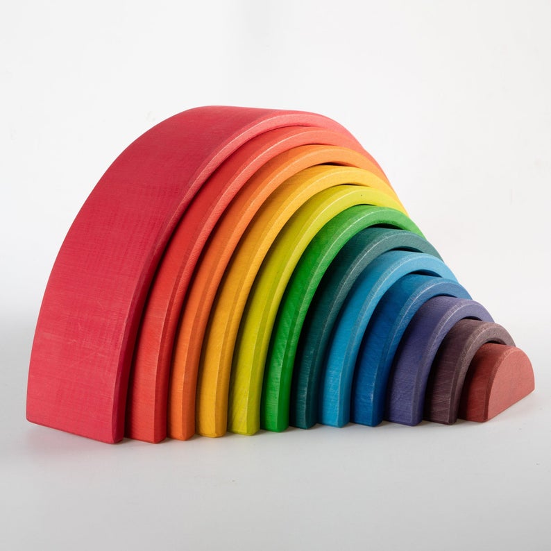 Large 12 Pc Rainbow Stacker