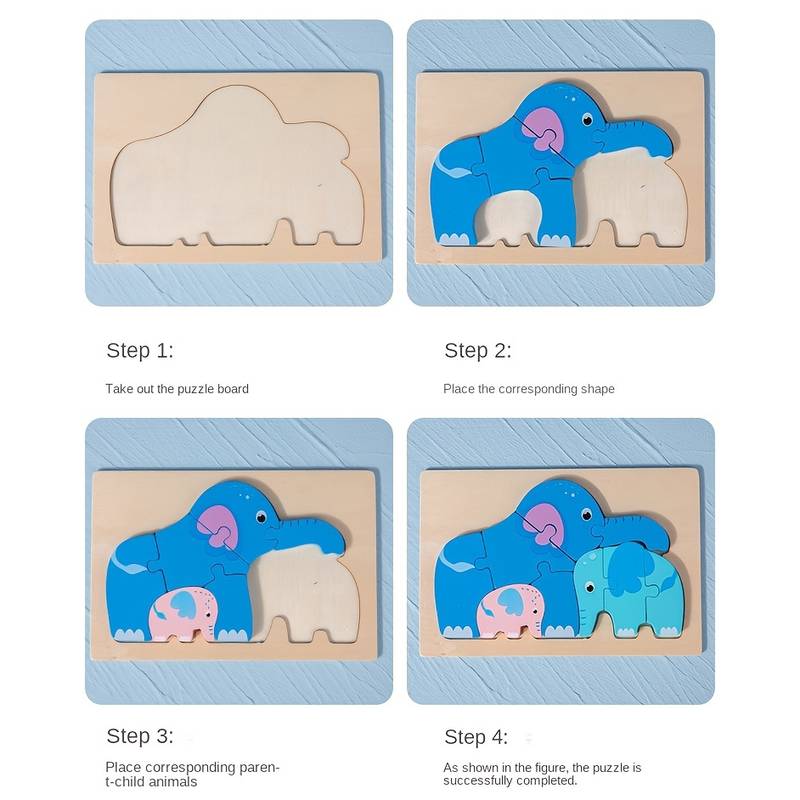 3D Animal Family Puzzle