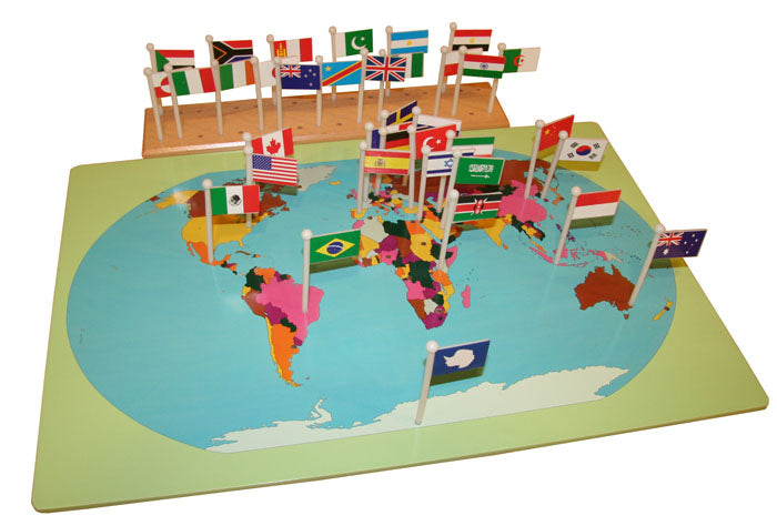 World Map with Flags