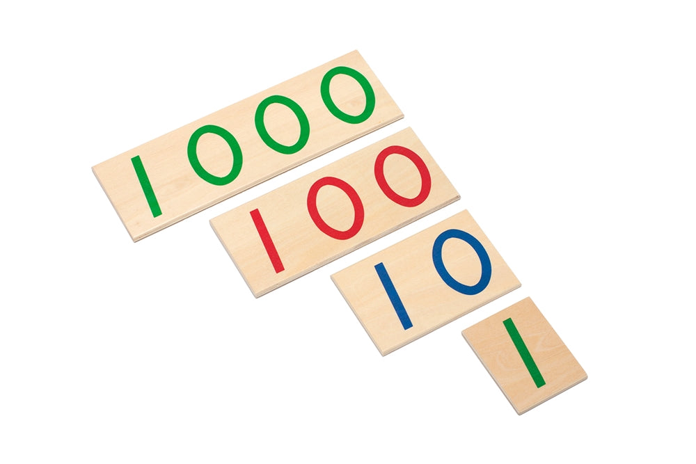 1-9000 Large Wooden Numbers Cards with box