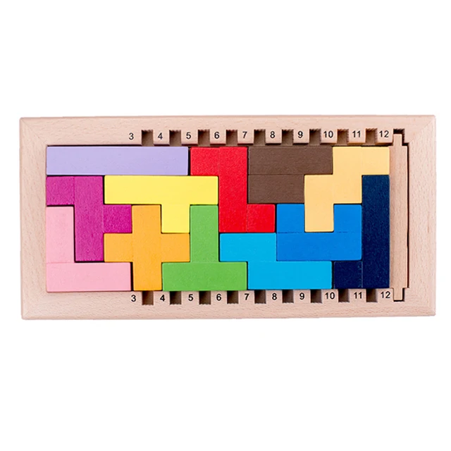 Wooden Tetris Puzzle