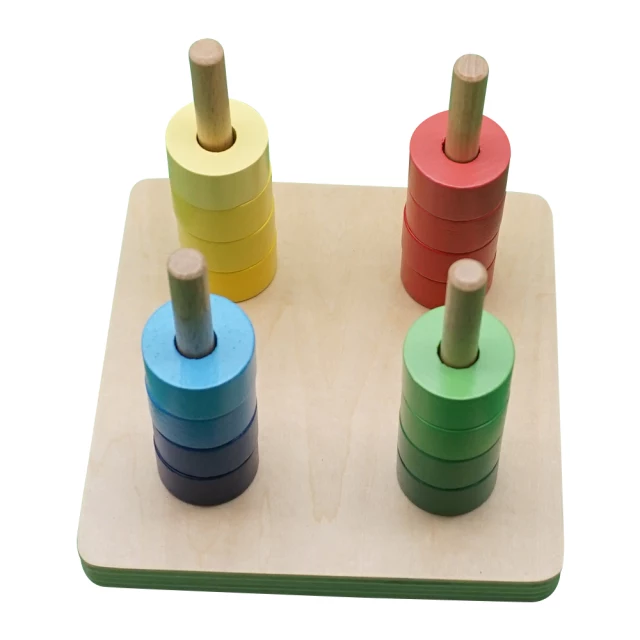 Rainbow Discs On 4 Dowels