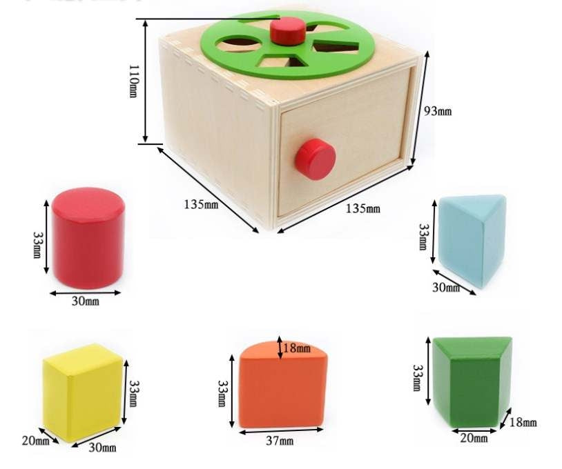 Shape Sorting Cube W Rotating Shape Wheel & Latch Lock