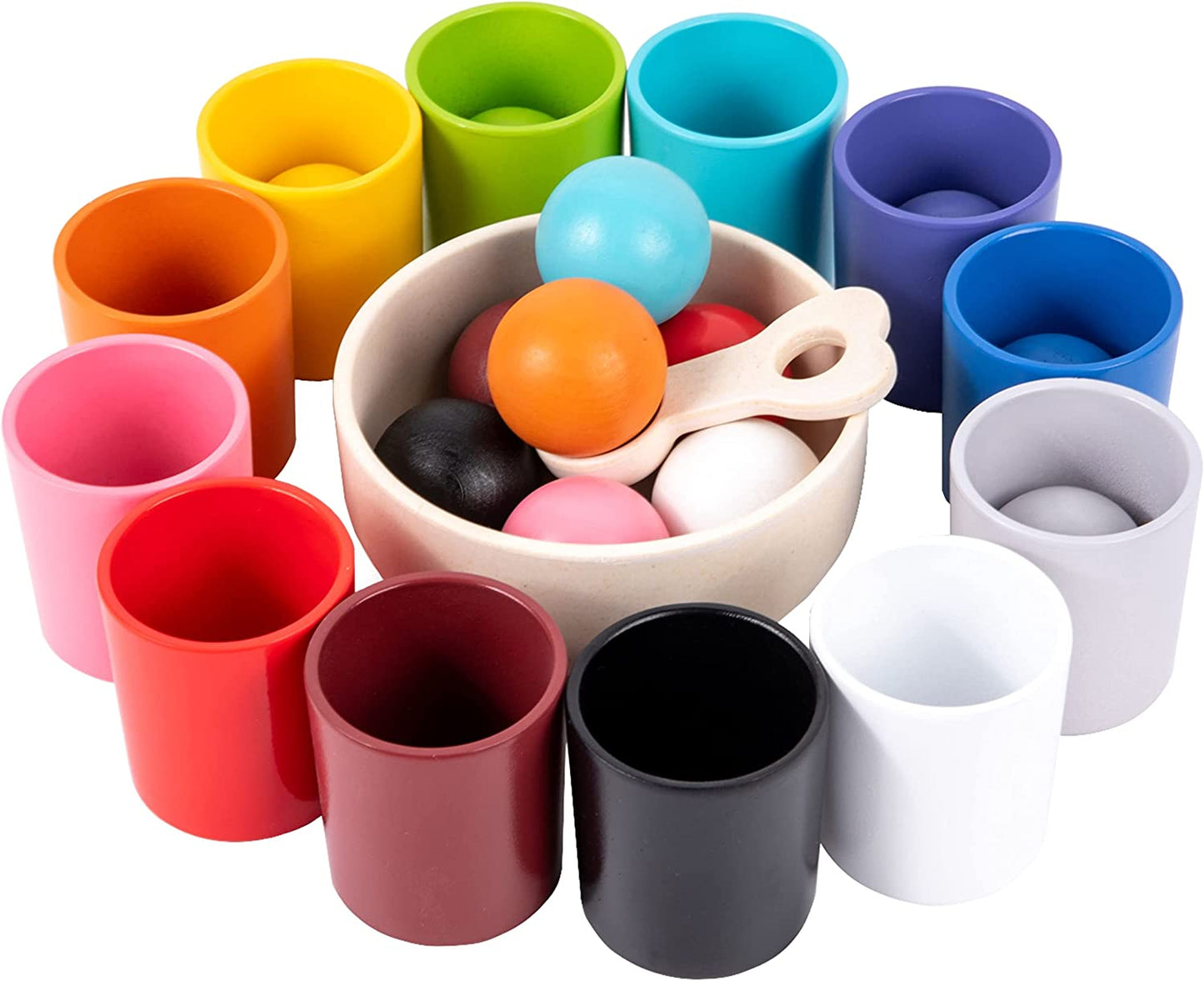 Rainbow Balls In Cup Sorting Game