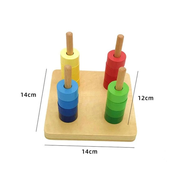 Rainbow Discs On 4 Dowels